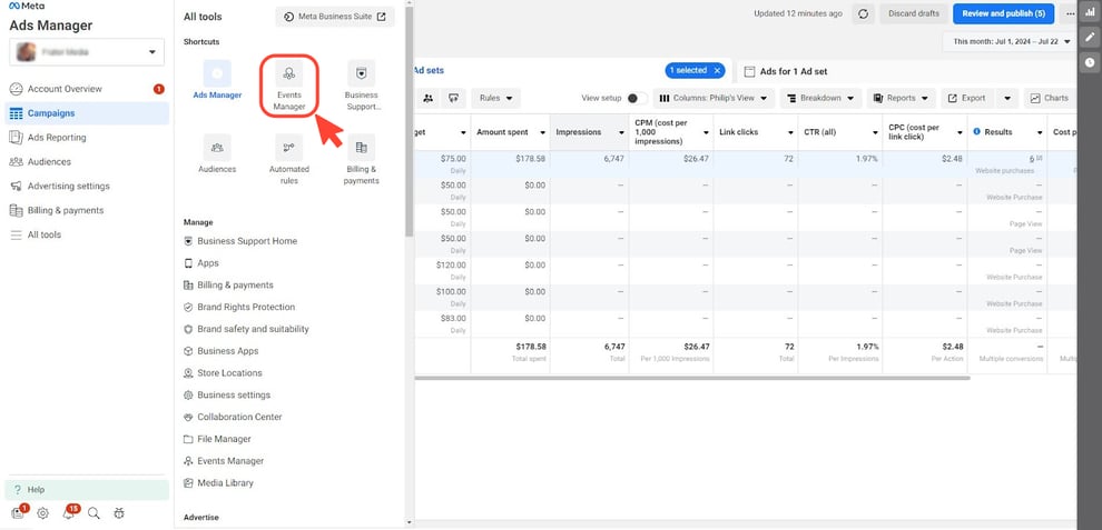 Market Disrupt Retargeting Campaign Facebook Ad Manager Setting Up Facebook Pixel